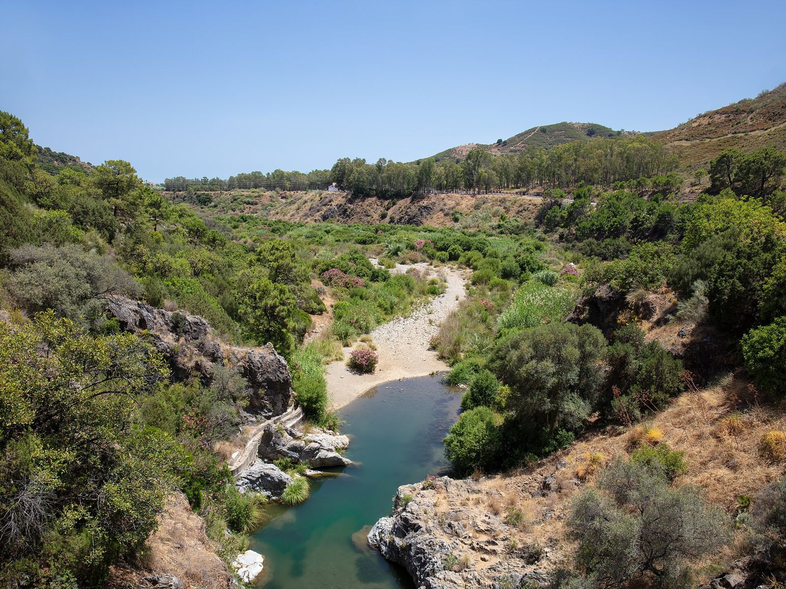 Green river gorge with pools